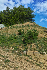 Fototapeta na wymiar Chetinyova mound in archeological site of Starosel, Plovdiv Region, Bulgaria