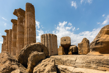 Temple of Heracles in Agrigento, Sicily - obrazy, fototapety, plakaty