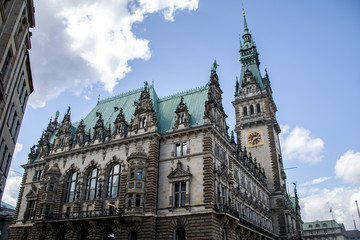 Fototapeta na wymiar Hamburg City Germany Town Hall historic Building 3
