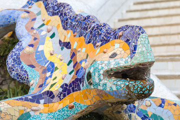 Gaudis dragon at Parc Guell in Barcelona