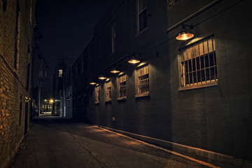 Fototapeta na wymiar Dark City Alley