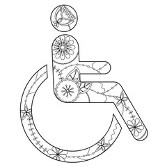 Sign of Persons with Disabilities coloring