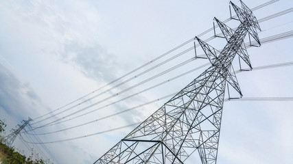 electric pole.electric pole in the evening.