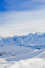Fototapeta na wymiar Beautiful mountain landscape. Winter mountains panorama
