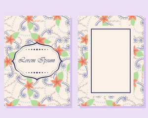 Vintage card with flowers