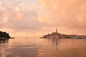 Fototapeta premium A beautiful sunset in Rovinj, Croatia
