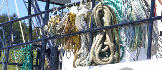 Harbor detail, coils of rope