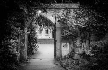 Garden entrance in Oxford college
