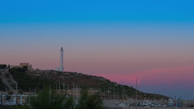 Sunset of Leuca, Puglia, timelapse.