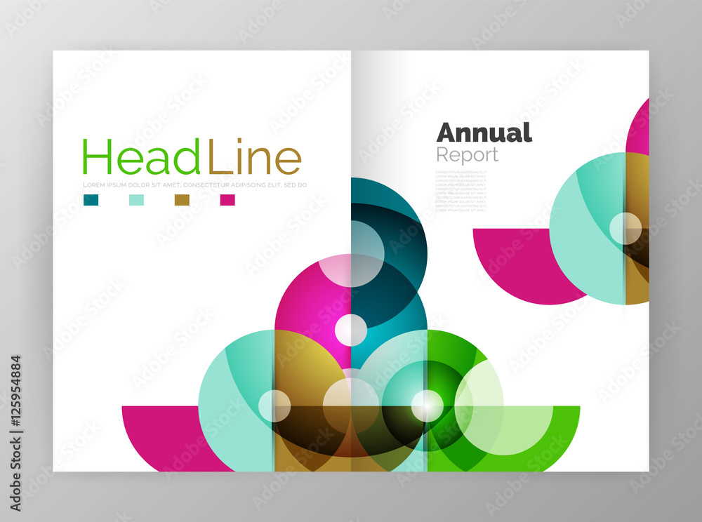 Wall mural abstract circles, annual report covers