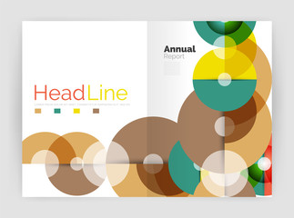 Abstract circles, annual report covers