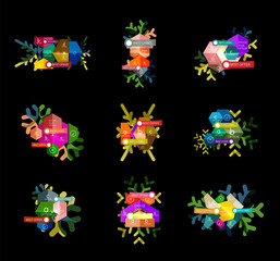 Christmas infographic business templates