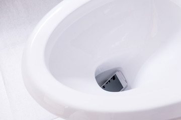 phone fell.smart phone wet fell in the toilet bowl.