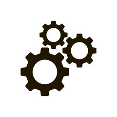 Settings, gear icon vector