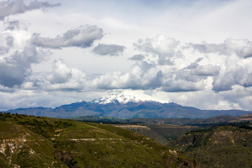 snow capped Cotopaxi mountain Ecuador
