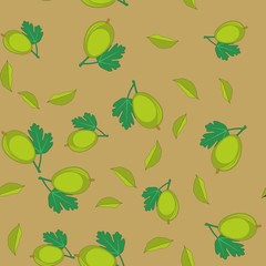 Gooseberry cartoon seamless texture 655