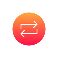 Loop icon vector, clip art. Also useful as logo, circle app icon, web UI element, symbol, graphic...