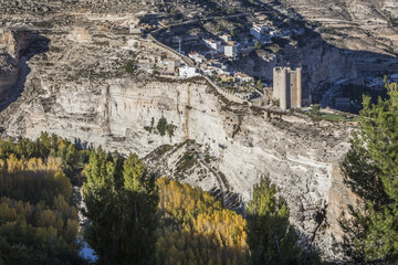 Fototapeta na wymiar Panoramic view of the city, on top of limestone mountain is situ