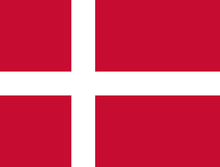 Obraz premium Official vector flag of Denmark . Kingdom of Denmark .