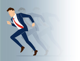 running businessman vector illustration