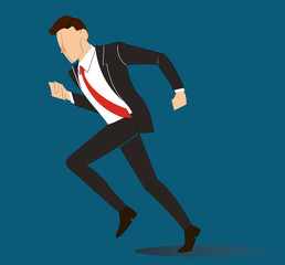 running businessman vector illustration