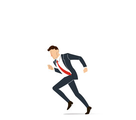 running businessman vector illustration