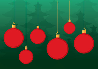 Christmas balls background vector