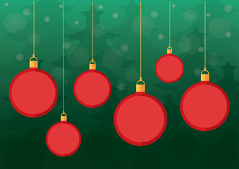 Christmas balls background vector