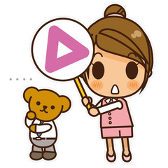 オンナノコ 制服ベスト(ピンク) 三角