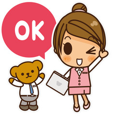 オンナノコ 制服ベスト(ピンク) OK