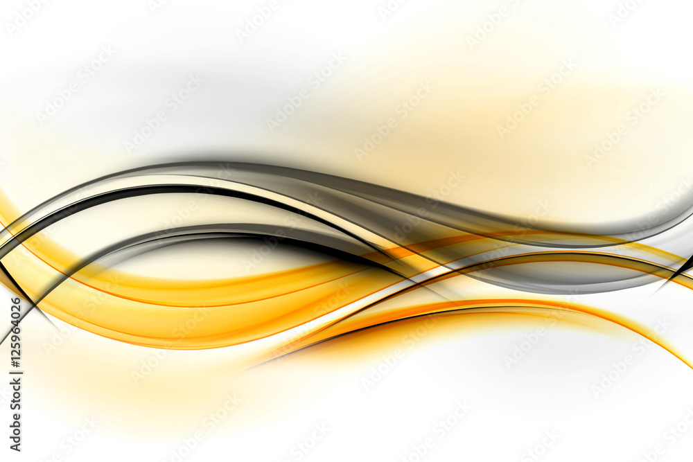 Fototapete abstract background powerful effect lighting. yellow blurred color waves design. glowing template fo