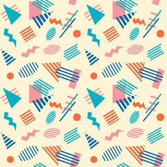 Seamless retro geometric pattern background