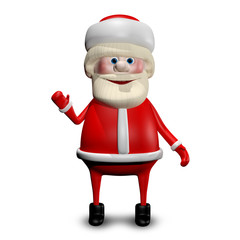 3D Illustration Jolly Santa Claus