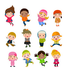 Group of kids collection