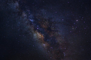 Close-up of Milky way galaxy with stars and space dust in the un