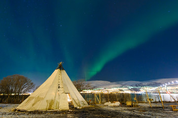  The polar lights in Norway,Tromso 