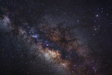 Close-up of Milky way galaxy with stars and space dust in the un