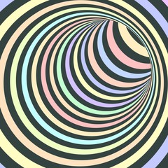 Colorful Striped Abstract Tunnel