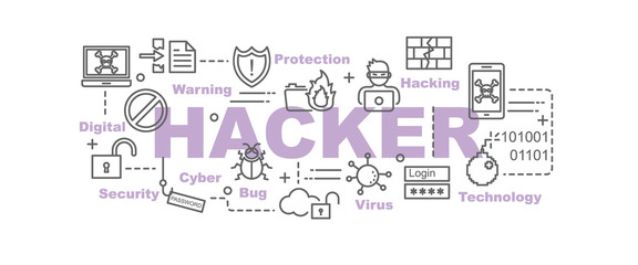 hacker vector banner