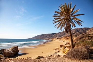 Poster Stranden bij Taghazout - Marokko © panosud360
