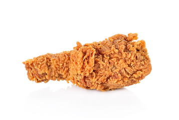Fried chicken isolated white background