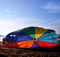 Fototapeta premium parasailling on beach, beach, activitie, 