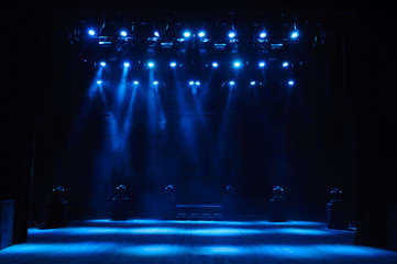 Free stage with lights