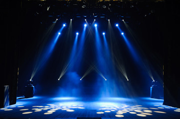 Free stage with lights