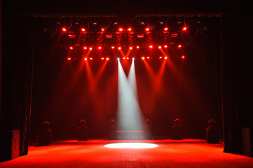 Free stage with lights