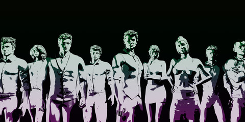 Confident Business Team