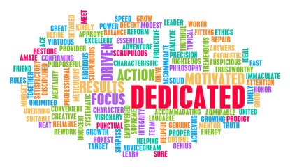 Dedicated Word Cloud Concept