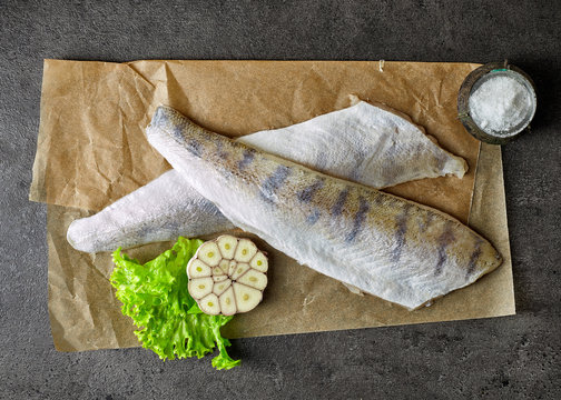 fresh raw fish fillets