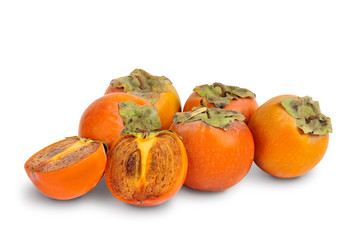 Persimmon fruit isolated on white background