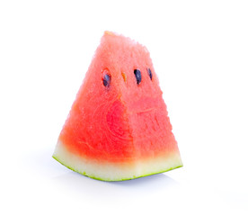 slice watermelon on white background